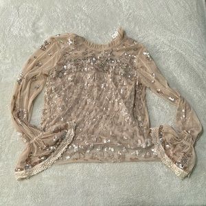 Chelsea and Violet Sequin long sleeve shirt